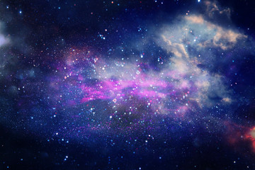 Wall Mural - Galaxy and nebula . Starry outer space background texture.