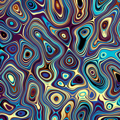 Poster - Abstract vector background. Curved irregular lines. Pattern based on fractal image.