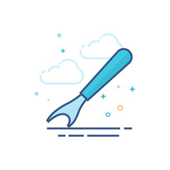 Wall Mural - Seam ripper icon in outlined flat color style. Vector illustration.