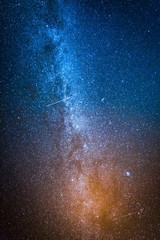 Wall Mural - colorful milky way with million stars at night