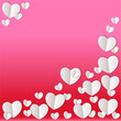 © suthisak - Valentines Day concept. White paper hearts folded isolated on re