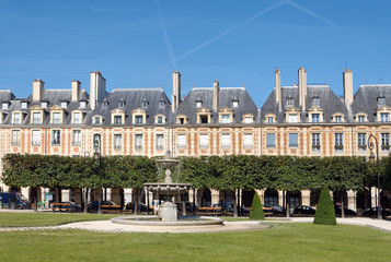 Canvas Print - Fontaine de la place des Vosges