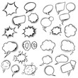© liubov - Set of empty comic style speech bubbles. Design element for poster, flyer, card, banner.