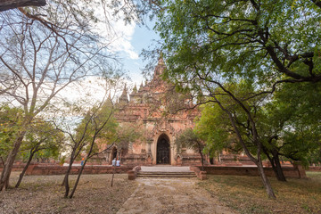 Wall Mural - Interior of the ancient temples in Bagan, Myanmar