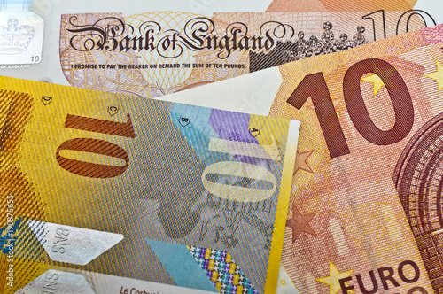 10 Schweizer Franken 10 Euro Und 10 Englische Pfund Buy This Stock Photo And Explore Similar Images At Adobe Stock Adobe Stock