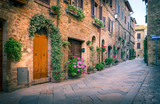 Fototapeta Uliczki - Street of Pienza, Tuscany