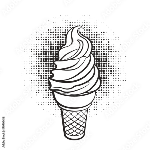 Black Outline Ice Cream Cone Over Dot Pattern Vector Drawing Buy This Stock Vector And Explore Similar Vectors At Adobe Stock Adobe Stock Black Outline Ice Cream Cone Over Dot Pattern Vector Drawing Buy This Stock Vector And Explore Similar Vectors At Adobe Stock Adobe Stock