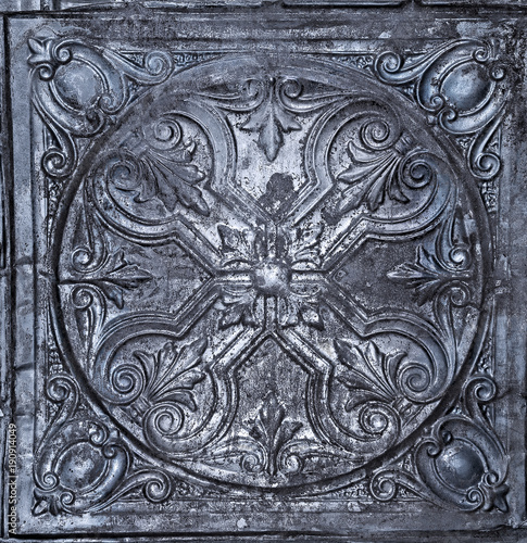 Antique Ornate Silver Colored Tin Ceiling Tile Buy This