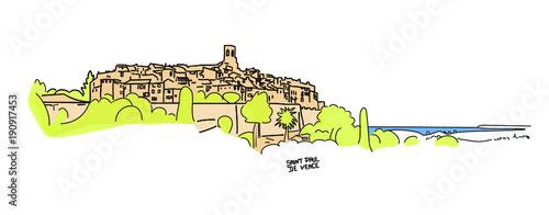 Cuadros en Lienzo Saint Paul de Vence cote d'azur french riviera France