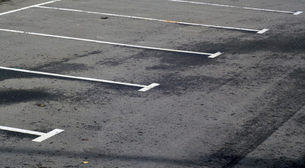 Empty parking lot.