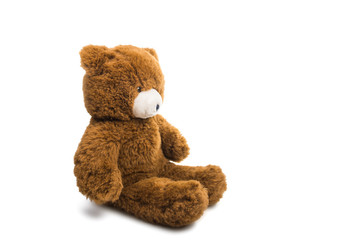 Poster - Bear soft toy isolated