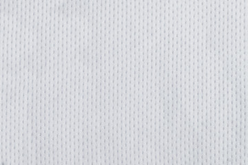 Texture of cool polyester fabric. Background of white textile