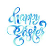 © vik_y - Happy Easter colorful paint lettering. Vector illustration