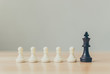 Different pawn chess board game, Leadership business, Unique, Think different, Individual and standing out from the crowd concept