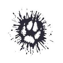 Paw Print In Mud Free Stock Photo - Public Domain Pictures