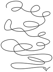 Wall Mural - curved, hand drawn marker scribble direction arrow