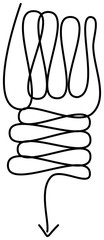 Wall Mural - curved, hand drawn marker scribble direction arrow