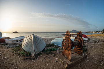 Wall Mural - Fishing boats on Altea bay