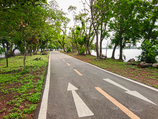 Two lenses in the park for running and biking