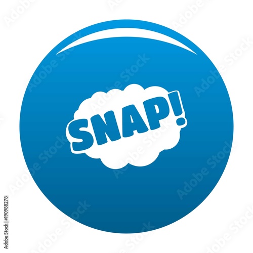 Comic Boom Snap Icon Vector Blue Circle Isolated On White Background