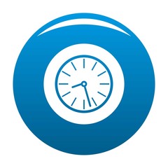 Canvas Print - Clock business icon vector blue circle isolated on white background 