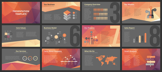 Wall Mural - business presentation templates
