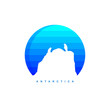 antarctica theme ice berg logo template