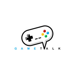 Sticker - video game chat joystick console theme logo template