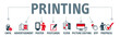 Banner printing vector design concept