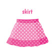 Pink skirt vector illustration