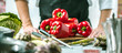 © karepa - Chefkoch in der Küche mit Frischem Gemüse(Paprika)