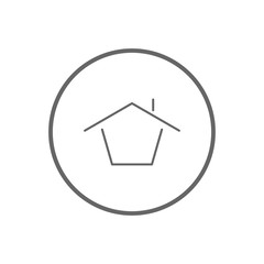 Poster - HOME PAGE BUTTON icon in circle. Vector.