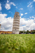 Pisa Cathedral (Duomo Di Pisa) With The Leaning Tower Of Pisa In Pisa, Tuscany, Italy