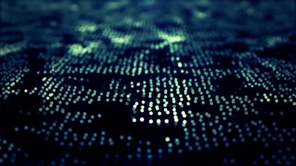 Wall Mural - abstract flow of data light particles. seamless loop