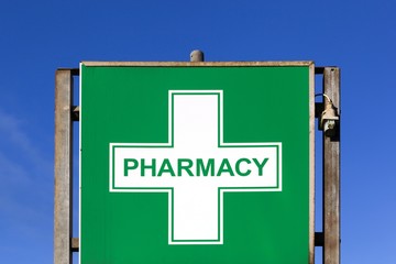 Wall Mural - Pharmacy symbol on a panel