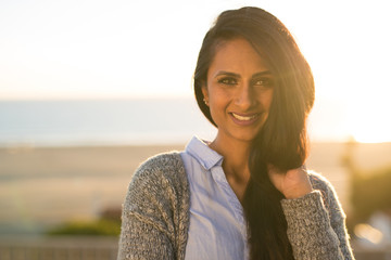 young indian woman smile happy face