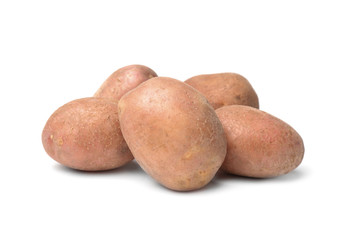 Sticker - Fresh raw potatoes on white background