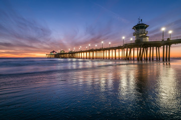 Huntington Beach Pier at Dusk