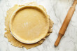 © Anastasiia Nurullina - Rolling a pastry for baking a pie and pricking it with fork. Recipe concept