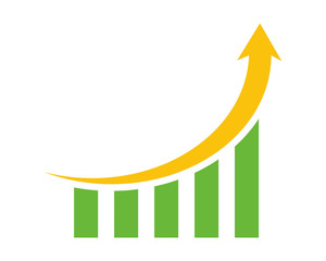 Wall Mural - arrow chart graph diagram image vector icon logo symbol