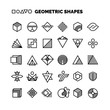 © MicroOne - Universal black and white geometric vector shapes isolated for graphic design