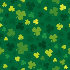 Poster - Three leaf clover seamless background 4