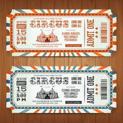 Wall Mural - Vintage Retro Circus Tickets