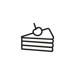 Wall Mural - Cake Line Icon