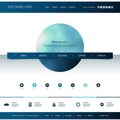 Wall Mural - website template with unique design - abstract sphere