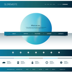 Wall Mural - website template with unique design - abstract sphere