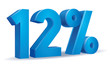 © Benjaminet - illustration Vector of 12 percent blue color in white background