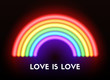 Love is love. Neon rainbow