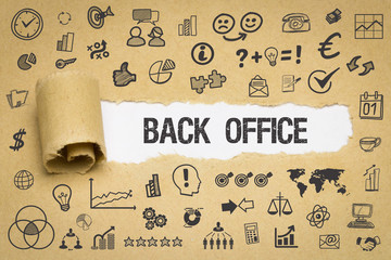 Poster - Back Office / Papier mit Symbole