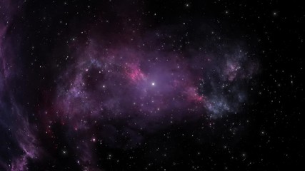 globular nebula after supernova explosion in deep space, animation